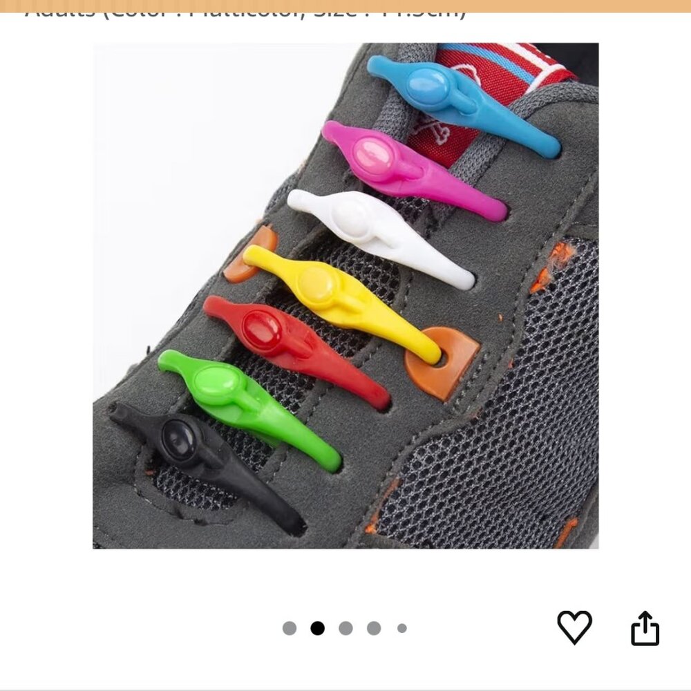 18 pcs Silicone Shoe Laces No Tie Elastic Shoelaces Easy Adult Kids Colored